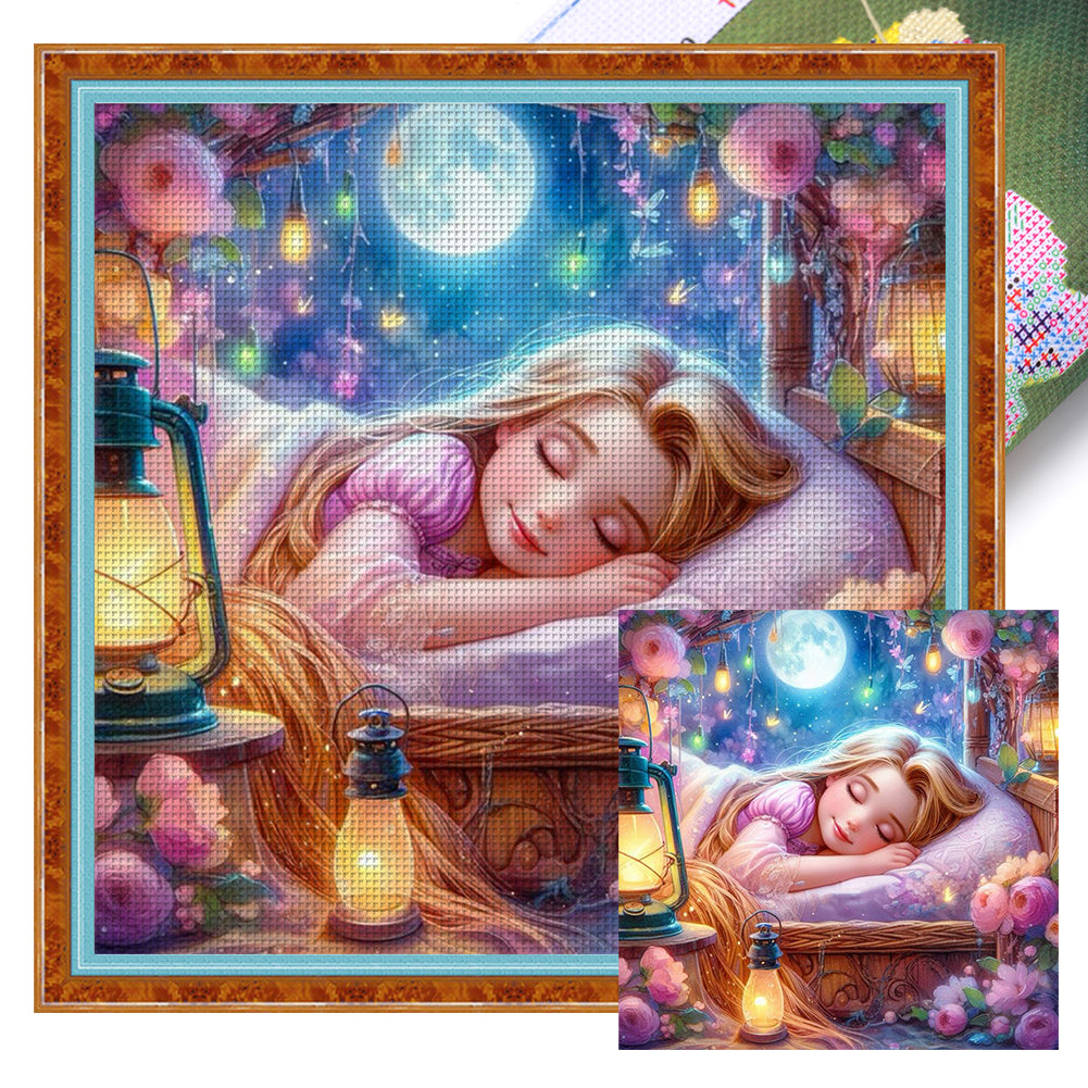 Disney - Rapunzel - 18CT Stamped Cross Stitch 30*30CM