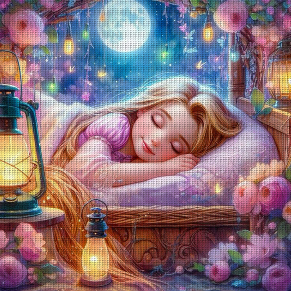 Disney - Rapunzel - 18CT Stamped Cross Stitch 30*30CM