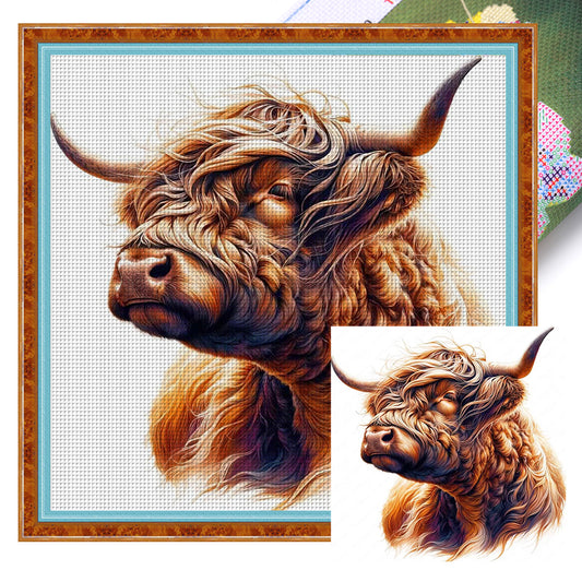 Yak - 14CT Stamped Cross Stitch 40*40CM