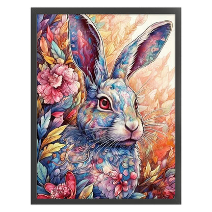 Flower Rabbit - 11CT Stamped Cross Stitch 45*60CM