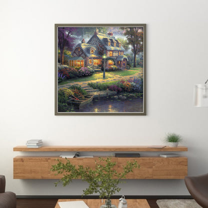 Riverside Cabin - 11CT Stamped Cross Stitch 50*50CM