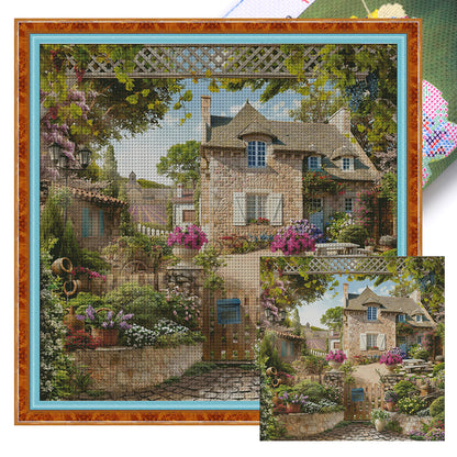 Garden Shed - 11CT Stamped Cross Stitch 50*50CM