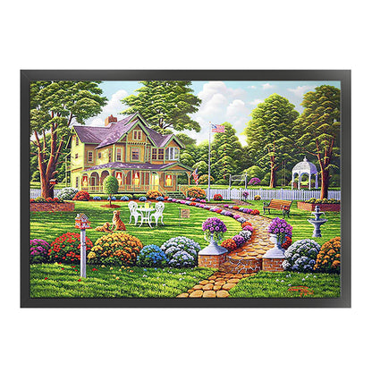 Garden Shed - 11CT Stamped Cross Stitch 60*45CM