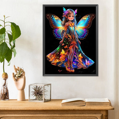 Little Butterfly Fairy - Full Round Drill Diamond Painting 30*40CM