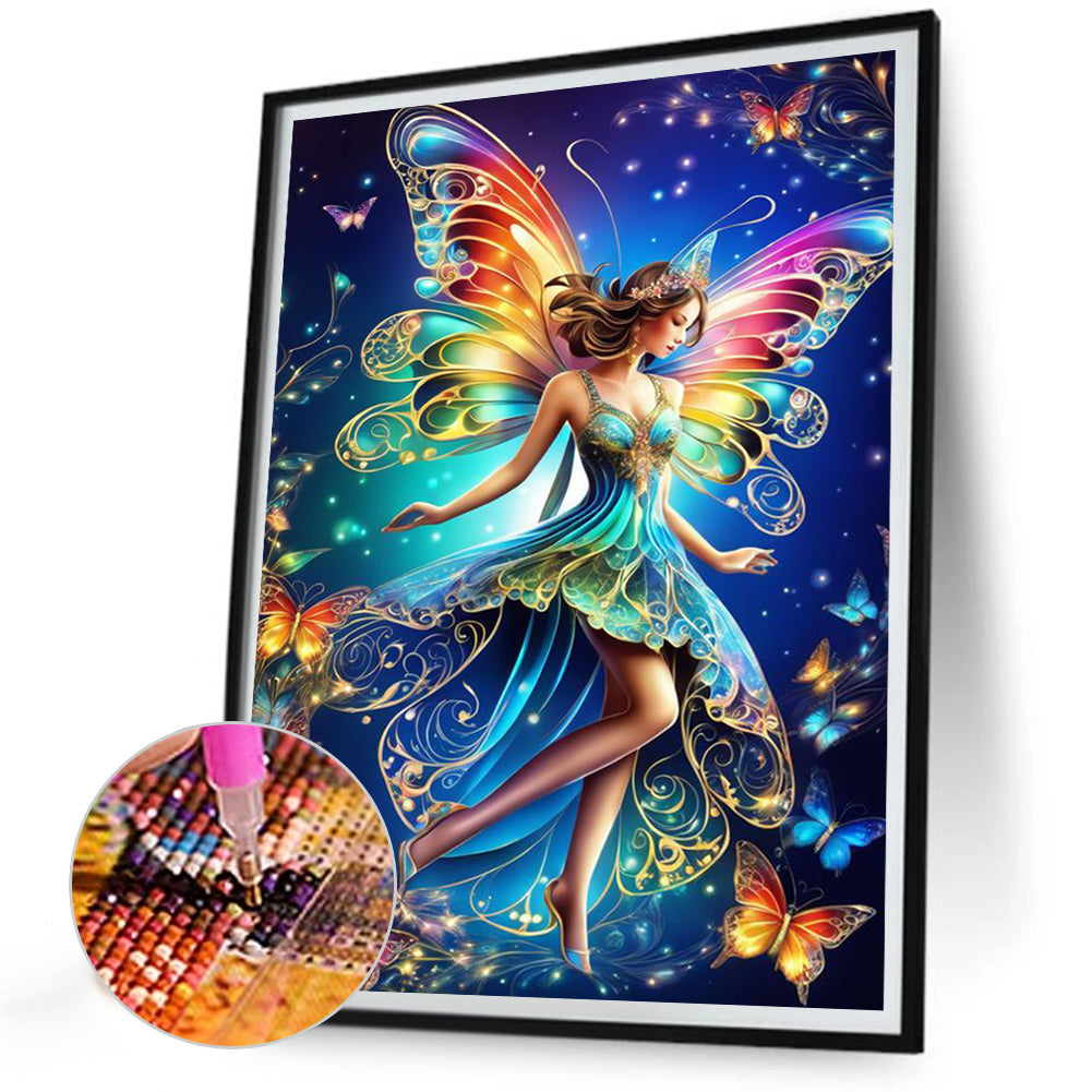 Butterfly Fairy - Full Round Drill Diamond Painting 30*40CM