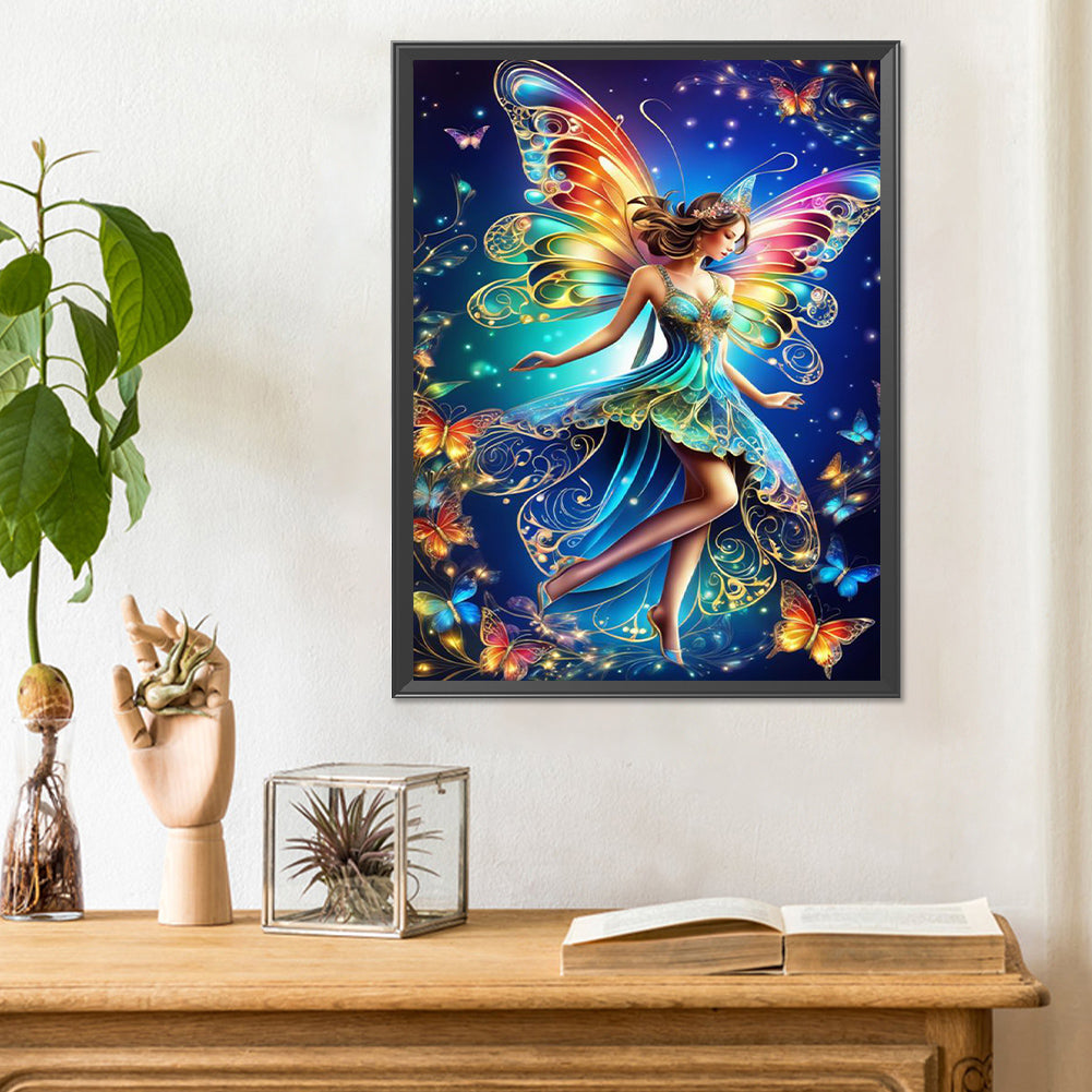 Butterfly Fairy - Full Round Drill Diamond Painting 30*40CM