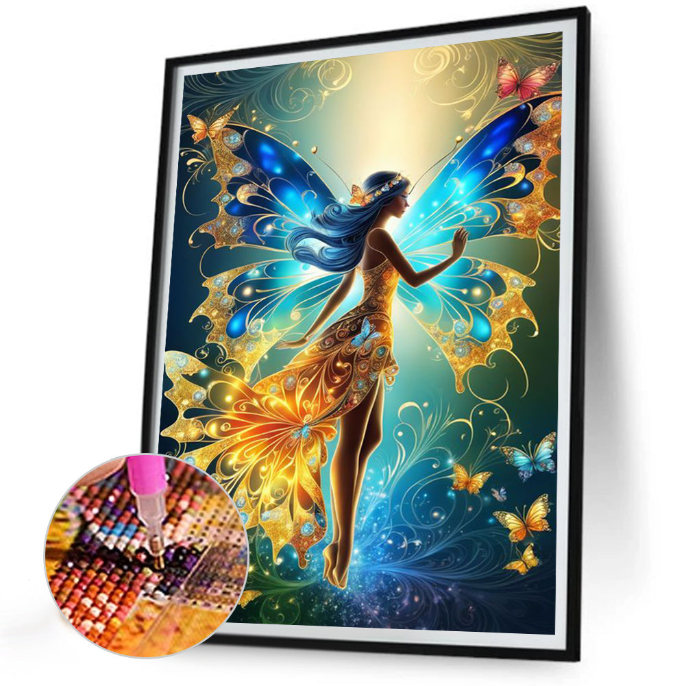 Butterfly Fairy - Full Round Drill Diamond Painting 30*40CM