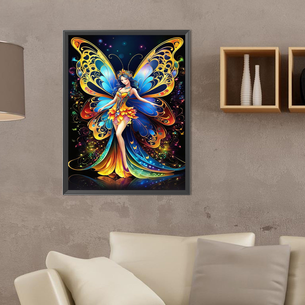 Butterfly Fairy - Full Round Drill Diamond Painting 30*40CM