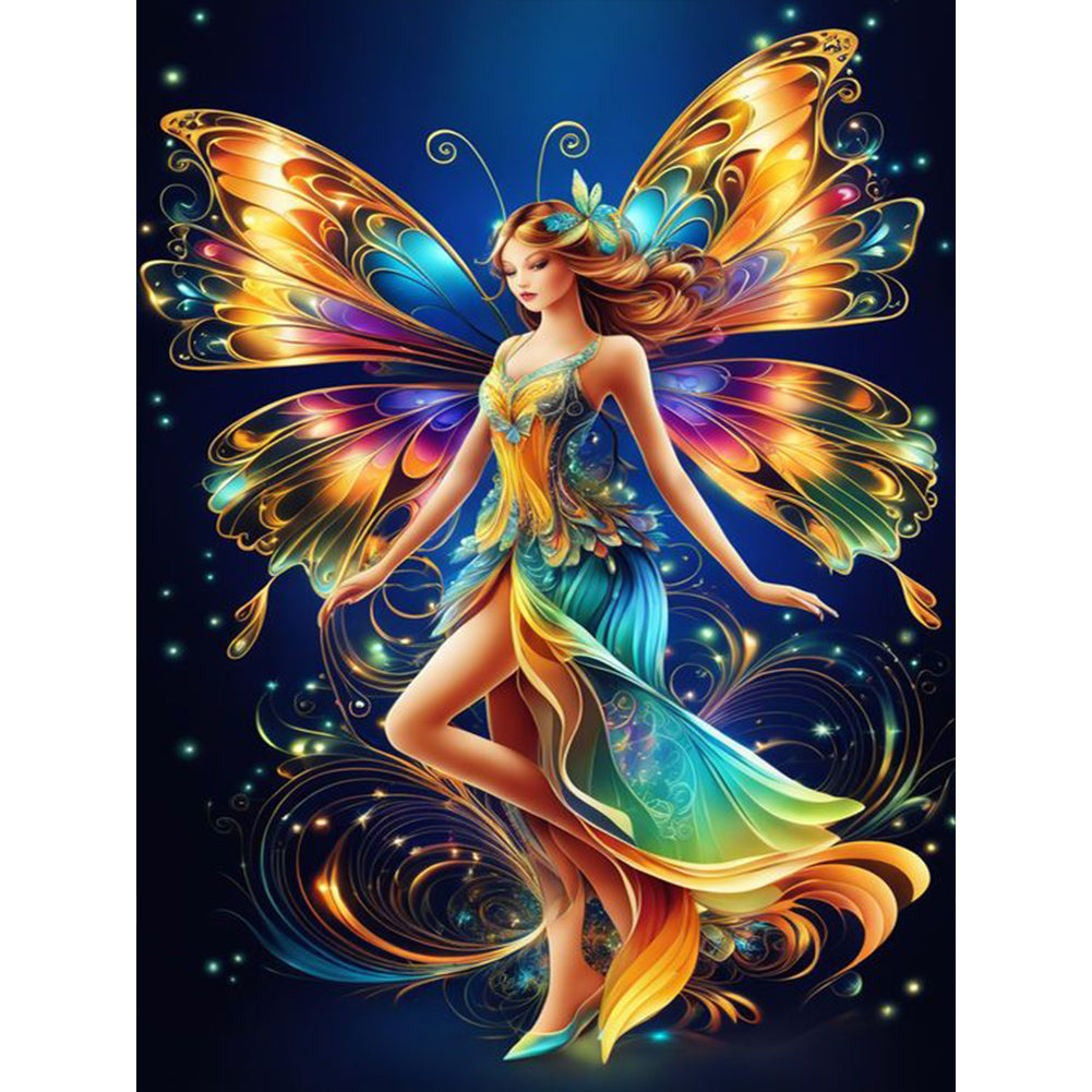 Butterfly Fairy - Full Round Drill Diamond Painting 30*40CM