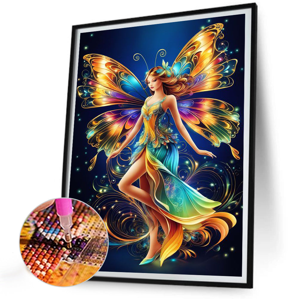 Butterfly Fairy - Full Round Drill Diamond Painting 30*40CM