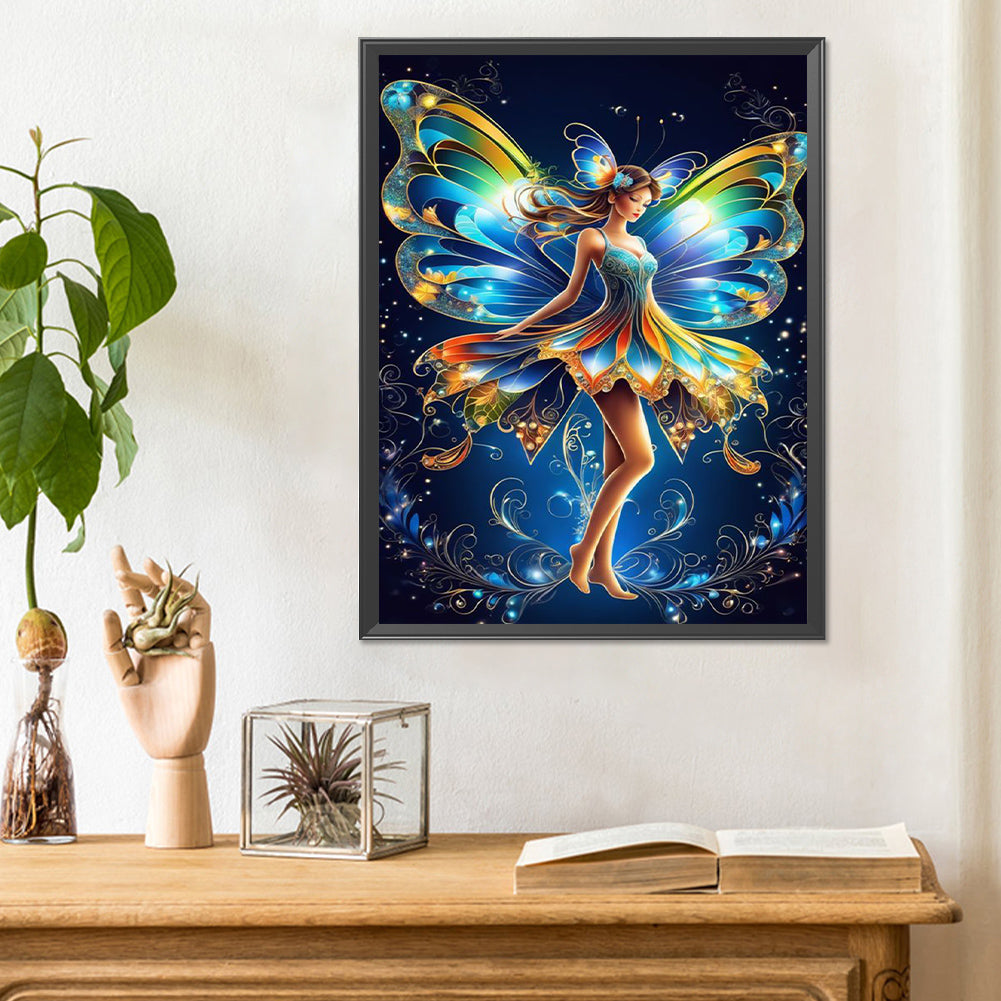 Butterfly Fairy - Full Round Drill Diamond Painting 30*40CM