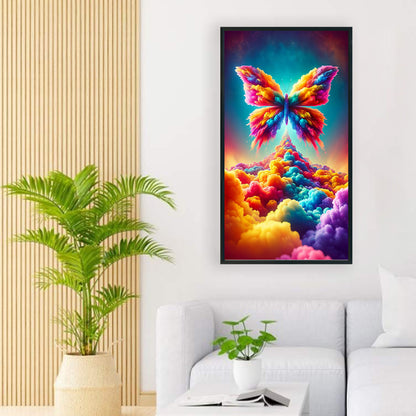 Fantasy Clouds Colorful Butterflies - Full Round Drill Diamond Painting 40*70CM