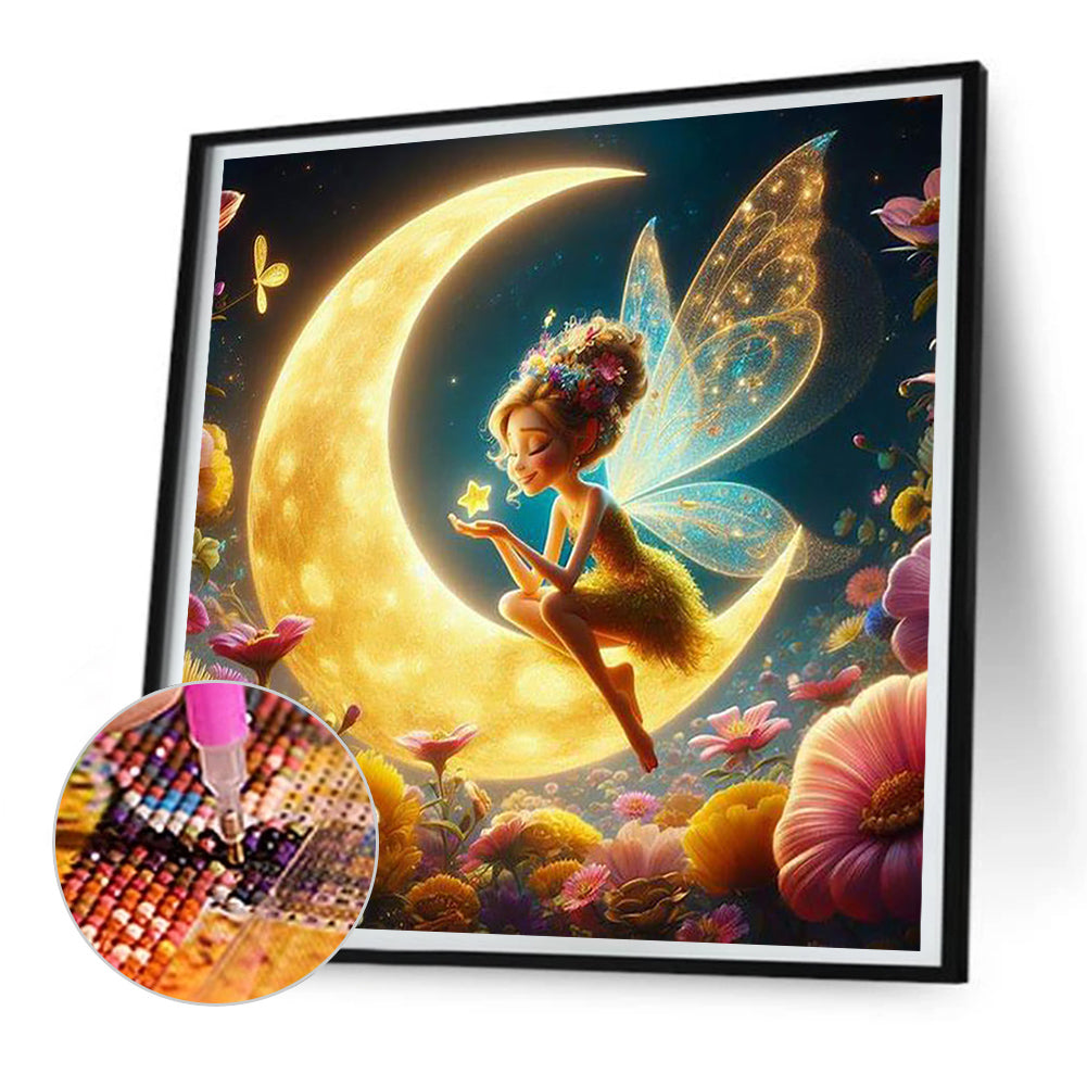 Star And Moon Elf - Full Round Drill Diamond Painting 30*30CM