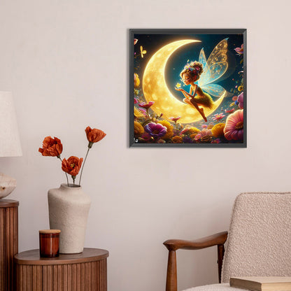 Star And Moon Elf - Full Round Drill Diamond Painting 30*30CM