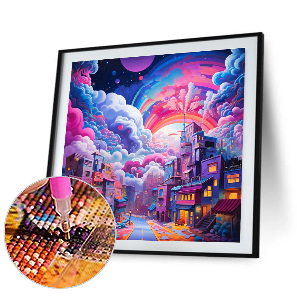 Fantasy World¡¤Cloudy Night - Full Round Drill Diamond Painting 30*30CM