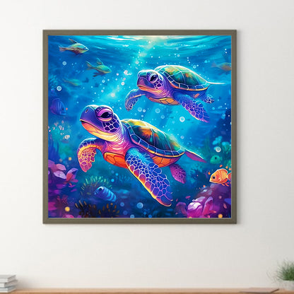 Sea Turtle - Full Round Drill Diamond Painting 30*30CM