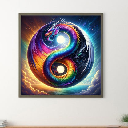 Colorful Dragon - Full Round Drill Diamond Painting 30*30CM