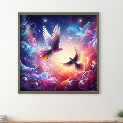 Phantom Cloud White Pigeon - Full Round Drill Diamond Painting 30*30CM