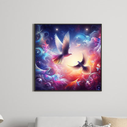 Phantom Cloud White Pigeon - Full Round Drill Diamond Painting 30*30CM