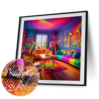 Colorful Houses - Full Round Drill Diamond Painting 30*30CM