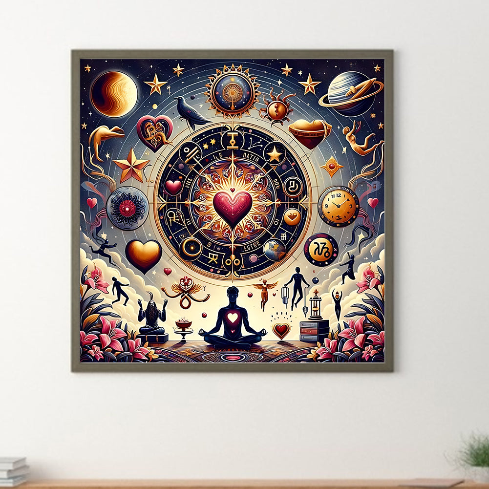 Zodiac Carousel - Full Round Drill Diamond Painting 30*30CM