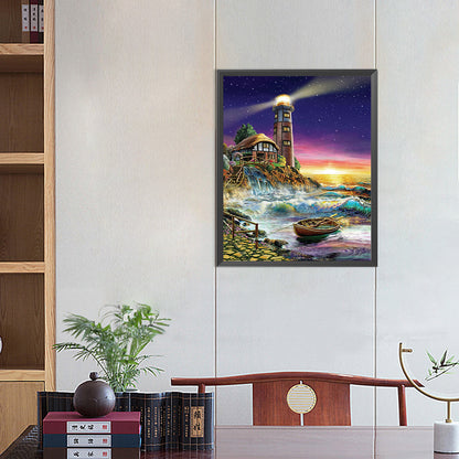 Seaside Lighthouse - Full Square Drill Diamond Painting 40*50CM