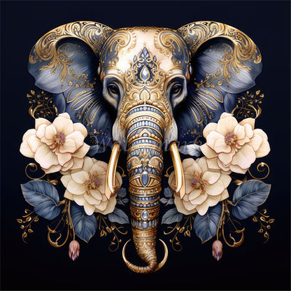 Elephant Head - Full Square Drill Diamond Painting 40*40CM