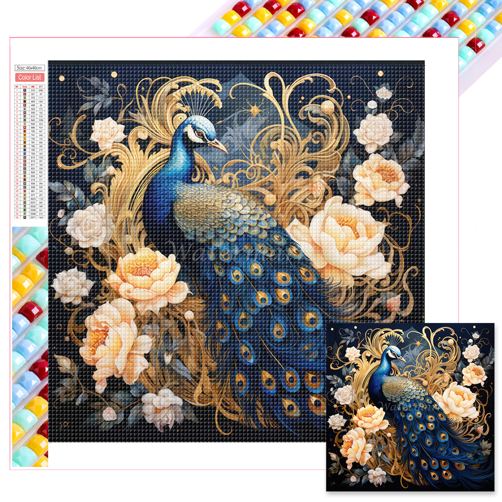 Peacock - Full Square Drill Diamond Painting 40*40CM