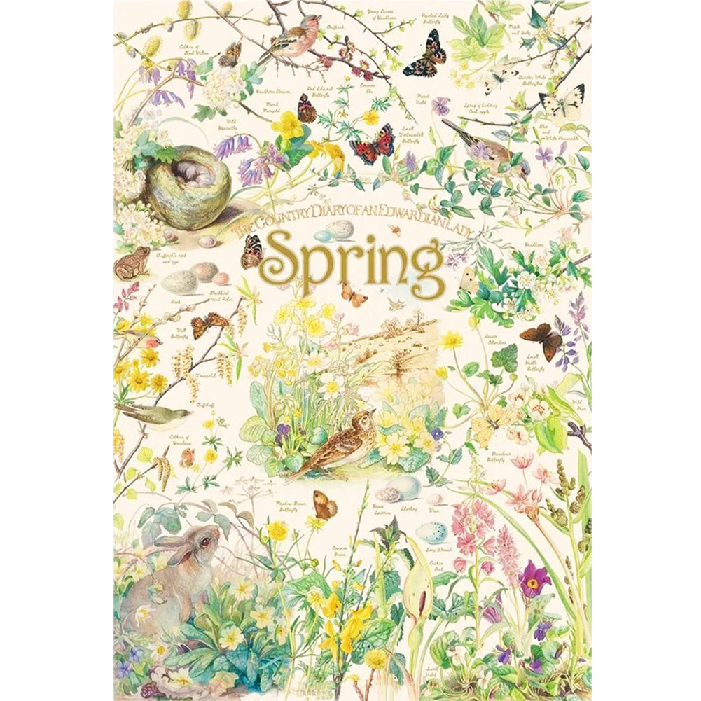 Spring Poster - 11CT Stamped Cross Stitch 40*60CM