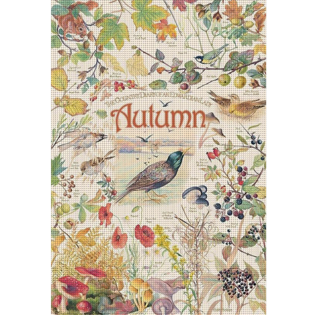 Autumn Poster - 11CT Stamped Cross Stitch 40*60CM