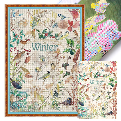 Winter Poster - 11CT Stamped Cross Stitch 40*60CM