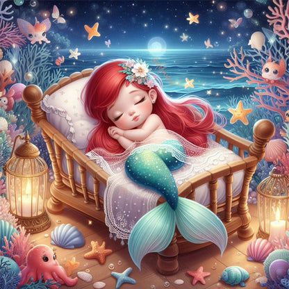 Princess Ariel - 11CT Stamped Cross Stitch 40*40CM