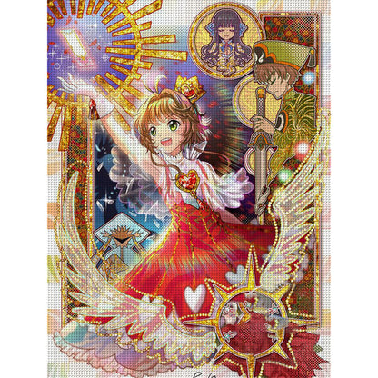 Cartoon Girl - 11CT Stamped Cross Stitch 50*65CM