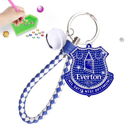 Double Sided Diamond Painting Art Keychain Pendant for Home Decor (Everton)