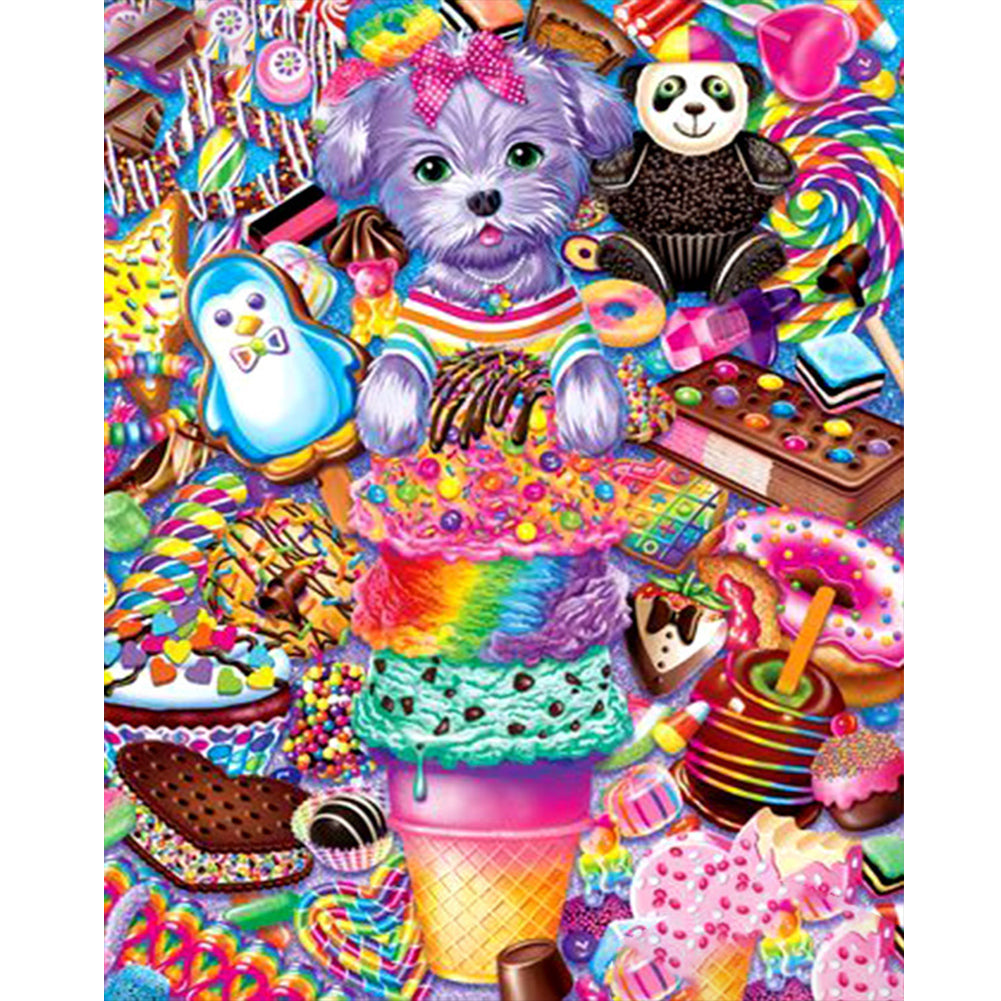 Dim Sum Dog - Full Round Drill Diamond Painting 40*50CM