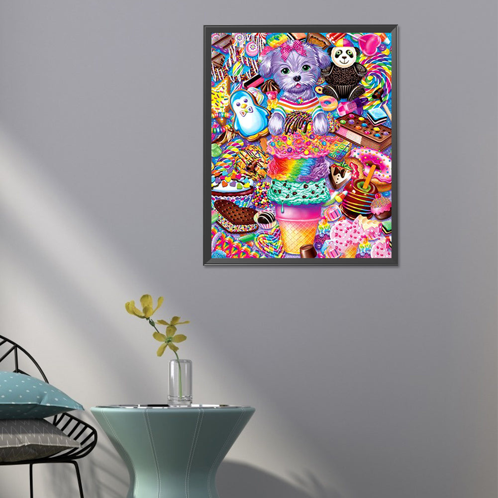 Dim Sum Dog - Full Round Drill Diamond Painting 40*50CM