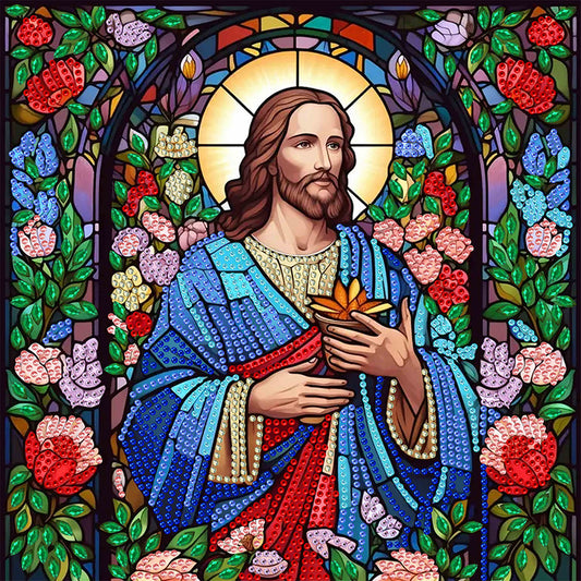 Glass Painting Jesus - Special Shaped Drill Diamond Painting 30*30CM