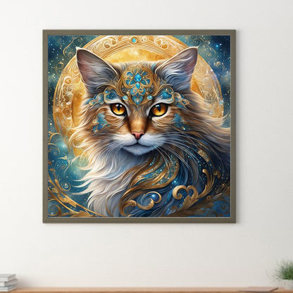 Gems And Mysterious Cats - Full Round Drill Diamond Painting 30*30CM
