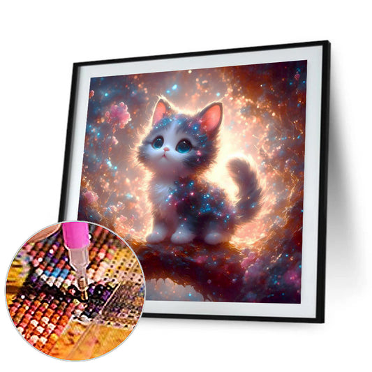 Beautiful Kitten - Full Round Drill Diamond Painting 30*30CM