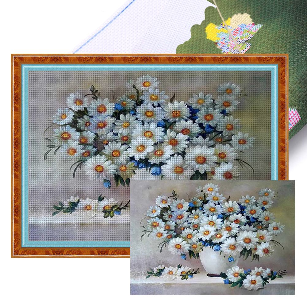 Small Daisy Flower - 11CT Stamped Cross Stitch 60*47CM