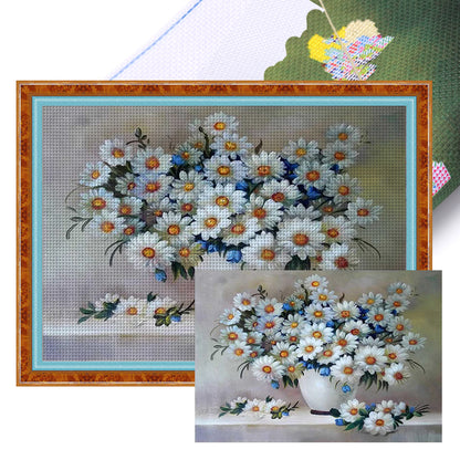 Small Daisy Flower - 11CT Stamped Cross Stitch 60*47CM