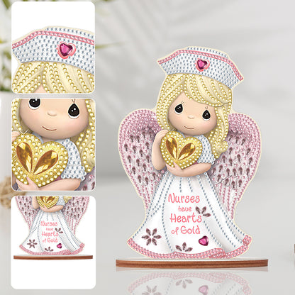 Special Shape Desktop Diamond Art Kits Nurse Angel Desktop Art (Nurse Angel)