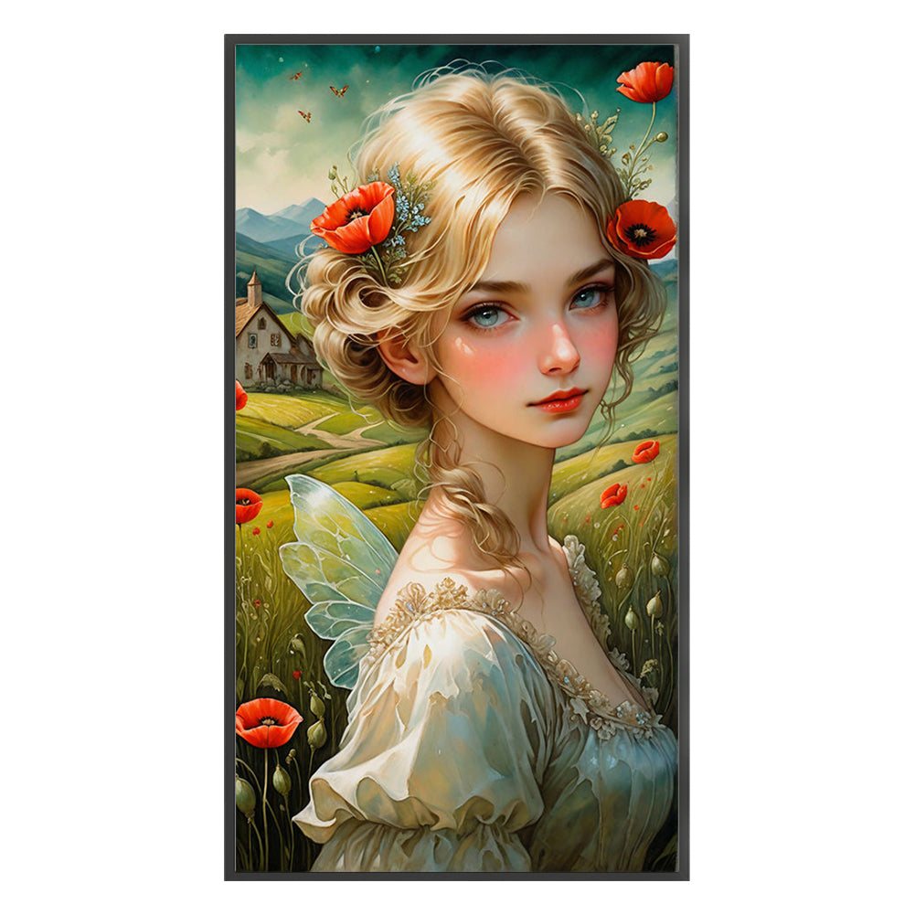 Flower Girl - 11CT Stamped Cross Stitch 40*75CM