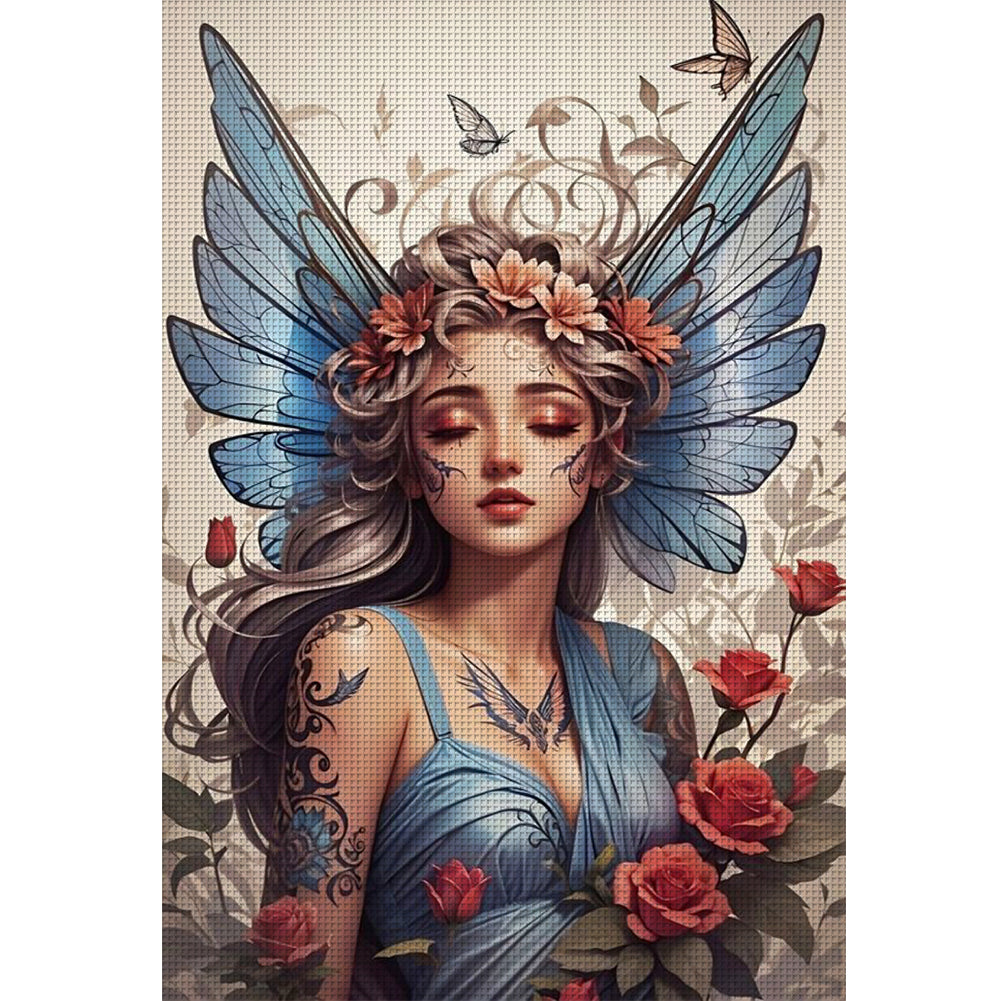 Butterfly Girl - 14CT Stamped Cross Stitch 40*60CM