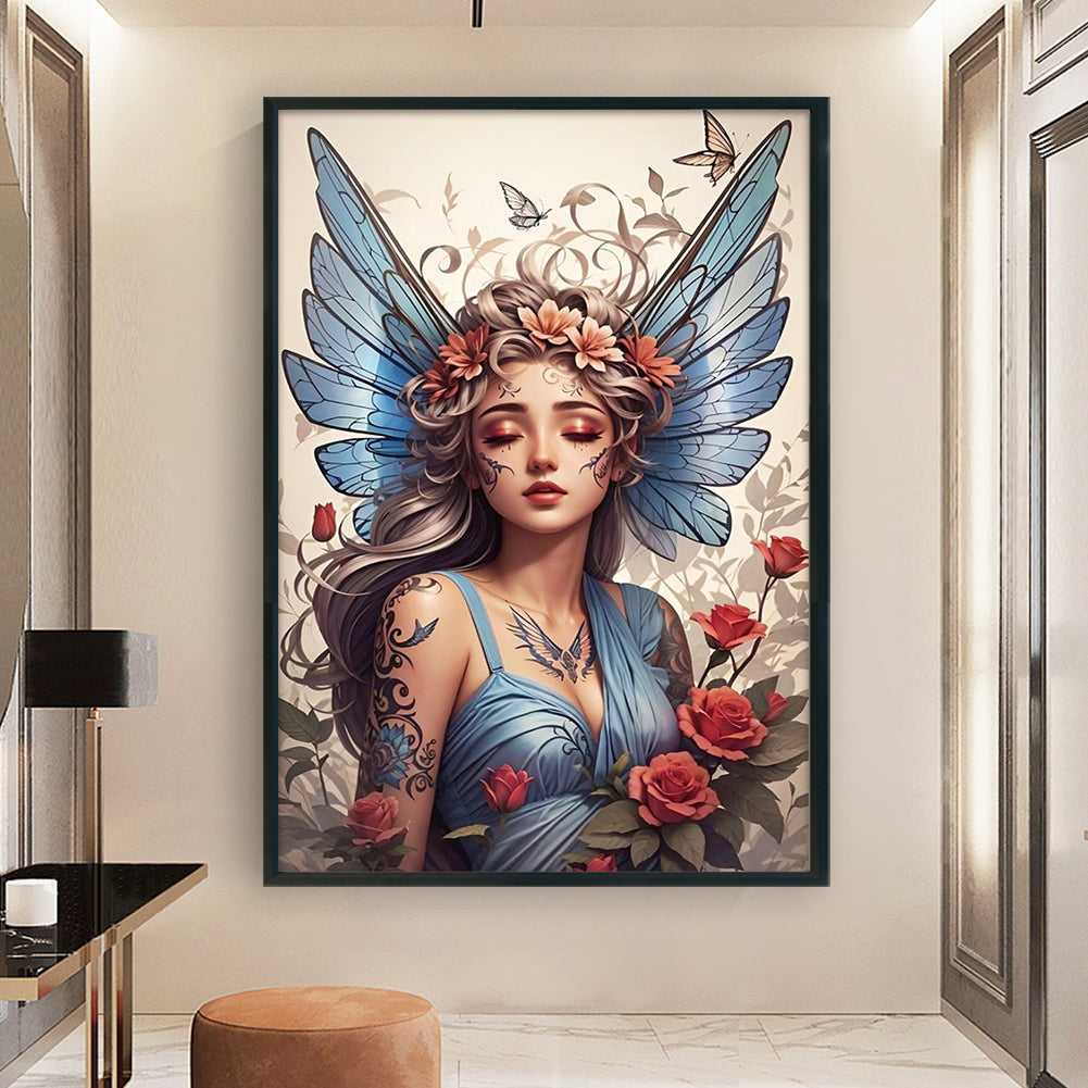 Butterfly Girl - 14CT Stamped Cross Stitch 40*60CM