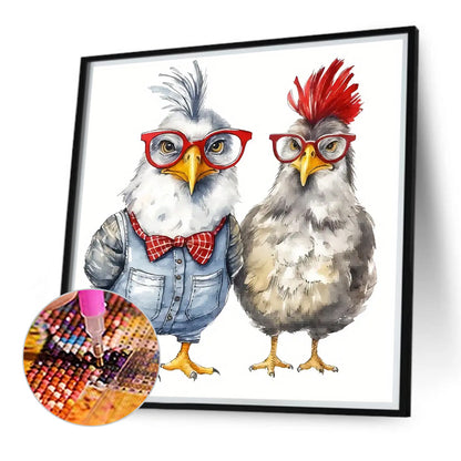 Funny Chicken - Full Round Drill Diamond Painting 40*40CM