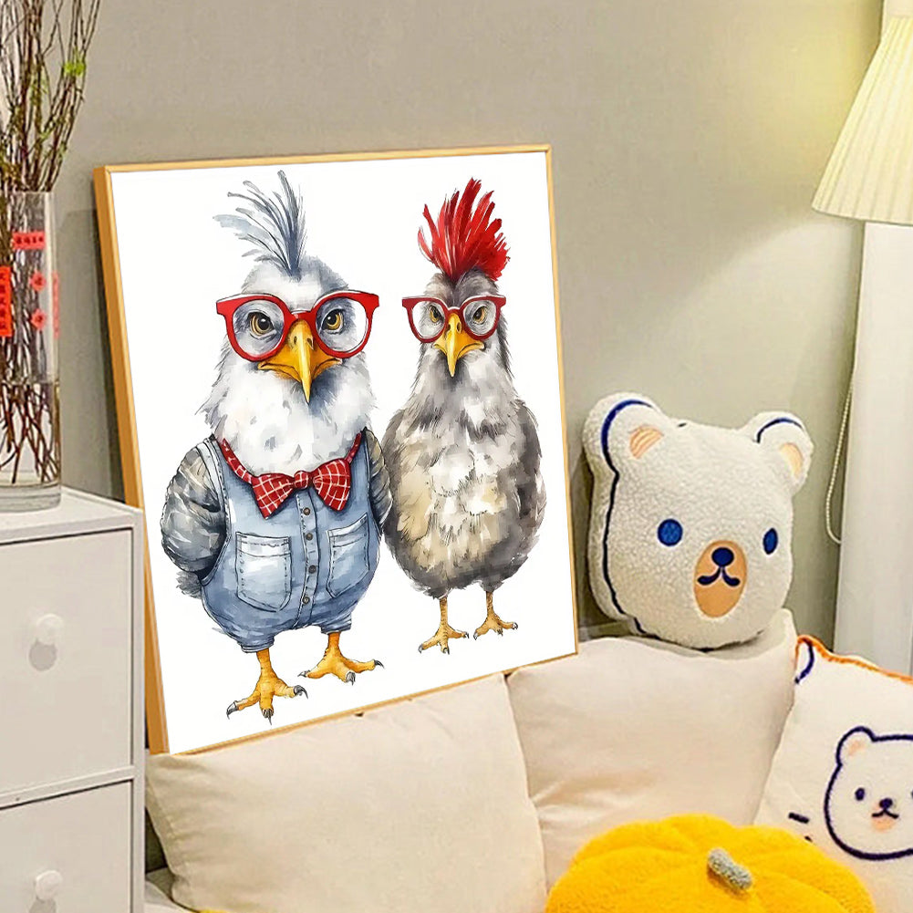 Funny Chicken - Full Round Drill Diamond Painting 40*40CM