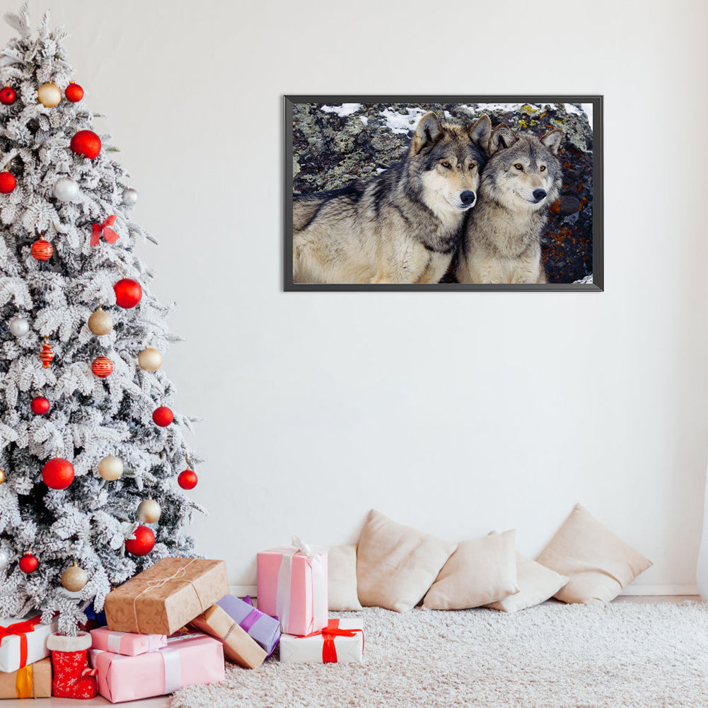 Wolf - Full Round Drill Diamond Painting 50*30CM