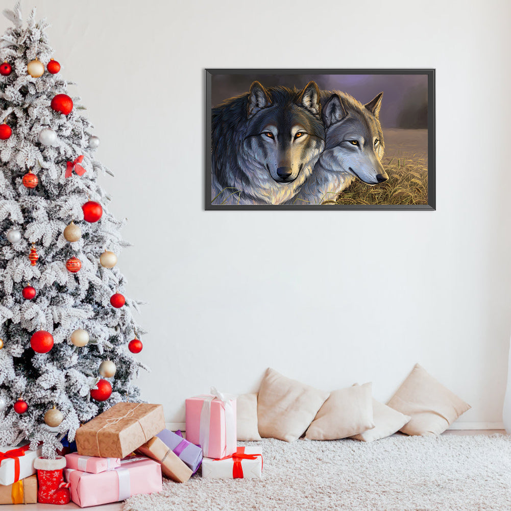 Wolf - Full Round Drill Diamond Painting 50*30CM