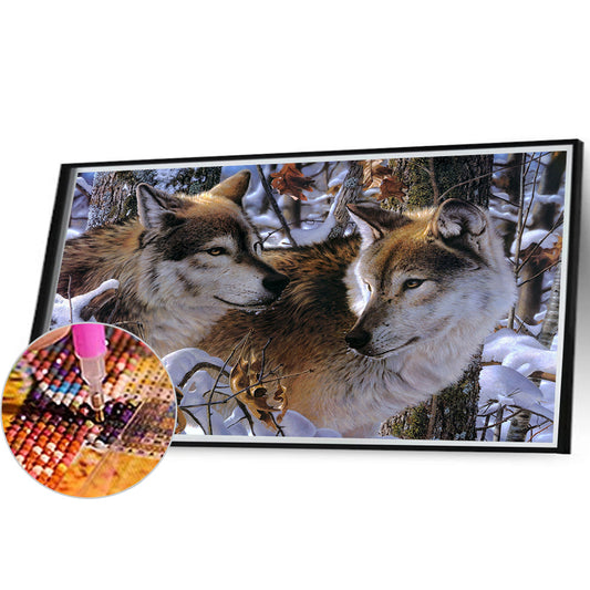 Wolf - Full Round Drill Diamond Painting 50*30CM